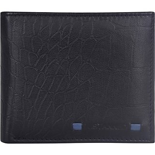 Justanned Men Casual Black Genuine Leather Wallet         (3 Card Slots)JTMW 089-1