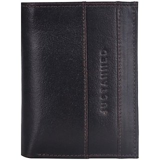 Justanned Men Casual Brown Genuine Leather Wallet         (9 Card Slots)JTMW 091-2