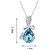 Caratcube Silver Plated Blue Alloy Pendant With Chain  Earrings for Women
