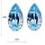 Caratcube Silver Plated Blue Alloy Pendant With Chain  Earrings for Women