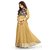 BanoRani Beige Color Net  Floral Jacquard UnStitched Anarkali Dress Material BR-1385