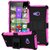 Heartly Flip Kick Stand Spider Hard Dual Rugged Armor Hybrid Bumper Back Case Cover For Microsoft Lumia 540 Dual Sim - Cute Pink