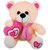 Tabby Toys Cute Muffler Teddy With Heart   Design On Paw-30cm(Butter  Pink)