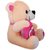 Tabby Toys Cute Muffler Teddy With Heart   Design On Paw-30cm(Butter  Pink)