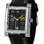 Sonata Square Dial Black Leather Strap Automatic Watch for Men