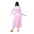 AAFRA Womens Stonned Pink Color Cotton Designer Long Kurti