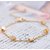 Combo Deal - Lovely Gold Plated Rhinestone Heart Shape Bangle Bracelet  Star Chain Link Bracelet - 2 Qty