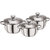 Pristine Silver Stainless Steel Casserole ( Pack Of 3 )