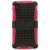 Heartly Flip Kick Stand Spider Hard Dual Rugged Armor Hybrid Bumper Back Case Cover For Sony Xperia E3 And E3 Dual Sim D2203 - Cute Pink