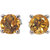 1.66 CTS, 6mm Round Shape Genuine Citrine .925 Sterling Silver Earrings