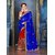 Meia Blue Georgette Embroidered Saree With Blouse