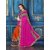 Online Fayda Orange & Pink Georgette Embroidered Saree With Blouse