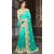 Online Fayda Turquoise Georgette Embroidered Saree With Blouse