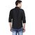 Mens Solid Casual Black Shirt