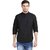 Mens Solid Casual Black Shirt