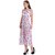 Westchic womens White with Pink Flower MAXI DRESS