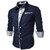 shankars men shirt in contrast blue colour