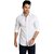 Rodid Mens Solid Casual White Shirt