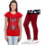 Indistar Cotton Girls T-Shirt  Girls Legging Set of - 2 3101071400-IW