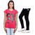 Indistar Cotton Girls T-Shirt  Girls Legging Set of - 2 3100171405-IW