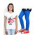 Indistar Cotton Girls T-Shirt  Girls Legging Set of - 2 3100271409-IW