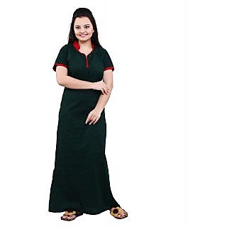 Collar cotton nighty clearance