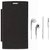 xolo opus 3 flip cover black with free one handfree