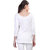 Vimal-Jonney White Wool Blend Striped Thermal Top For Women