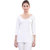 Vimal-Jonney White Wool Blend Striped Thermal Top For Women