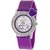 Addic Love Crystal Studded White Dial With Purple Strap And Purple Heart Womens Watch