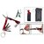 Micro Plier 9 in 1 Function Tool Kit Flash Light Wire Cutter Snap Key Ring