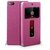 Heartly GoldSand Sparkle Luxury PU Leather Window Flip Stand Back Case Cover For ZTE Nubia Z9 Dual Sim - Cute Pink