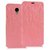 Heartly Premium Luxury PU Leather Flip Stand Back Case Cover For Meizu M1 Note Dual Sim - Cute Pink