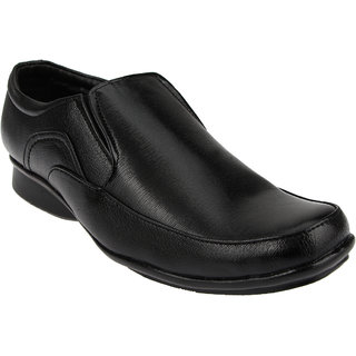 Tycoon Mens Formal Shoes - Black - Synthetic Leather - Slip On Shoes