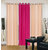 Exclusive Set of 3 Plain (2 Cream + Dark Pink) Window Curtain