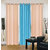 Exclusive Set of 3 Plain (2 Cream + Sky Blue) Window Curtain