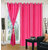 Exclusive Set of 3 Plain Dark Pink Window Curtain