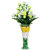 Yellow  White Flower Vase