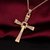 Caratcube Fast And Furious Celebrity Inspired Cross Shaped Golden 18K Gold Plated Austrian Crystal Trendy Pendant