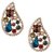 JAZZ CZ  Multicolor Traditional AD Stone Studded Antique Design Earrings (JER381)