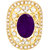 Shining Jewel Gold Plated  Purple Crystal Finger Ring (SJ4065)
