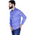 Integriti Blue Button Down Full Sleeve Mens Casual Shirt