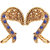 Kriaa Blue Austrian Stone Gold Finish Ear Cuff - 1307212B