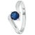 Shiyara Jewells Sterling Silver Blue Sway Ring With CZ Stones For Women(FR00086)