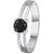 Shiyara Jewells Sterling Silver Back To Black Ring With CZ Stones For Women(FR00088)