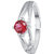Shiyara Jewells Sterling Silver R3 Red Ruby Rush Ring With CZ Stones For Women(FR00089)