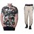 Combo Pack Of Mens Cotton Track Pant With Side Strips  Army Design Tshirt