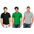 Premium quality pack of 3 black,green,gray tshirt