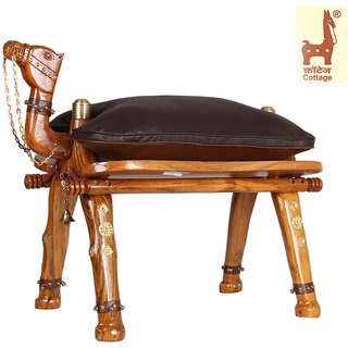 Buy Cottage Emporium Saddle Camel Sheesham Wood Online 5636