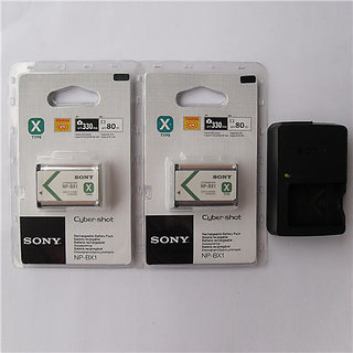 2x NP BX1 Battery BC CSXB Charger Sony AS15 AS10 HX300 WX300 RX100 RX1 Battery